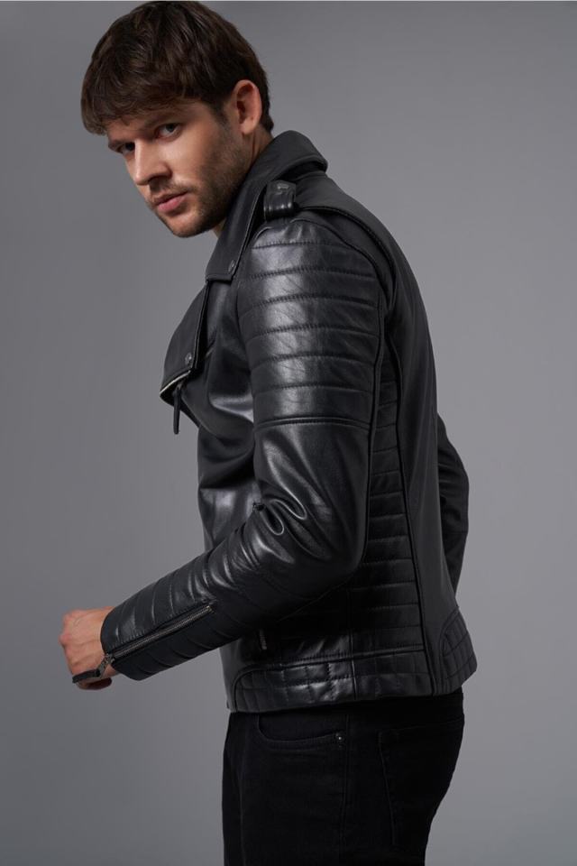 Palmiro Black Leather Coat 111626