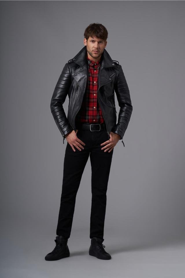 Palmiro Black Leather Coat 111626