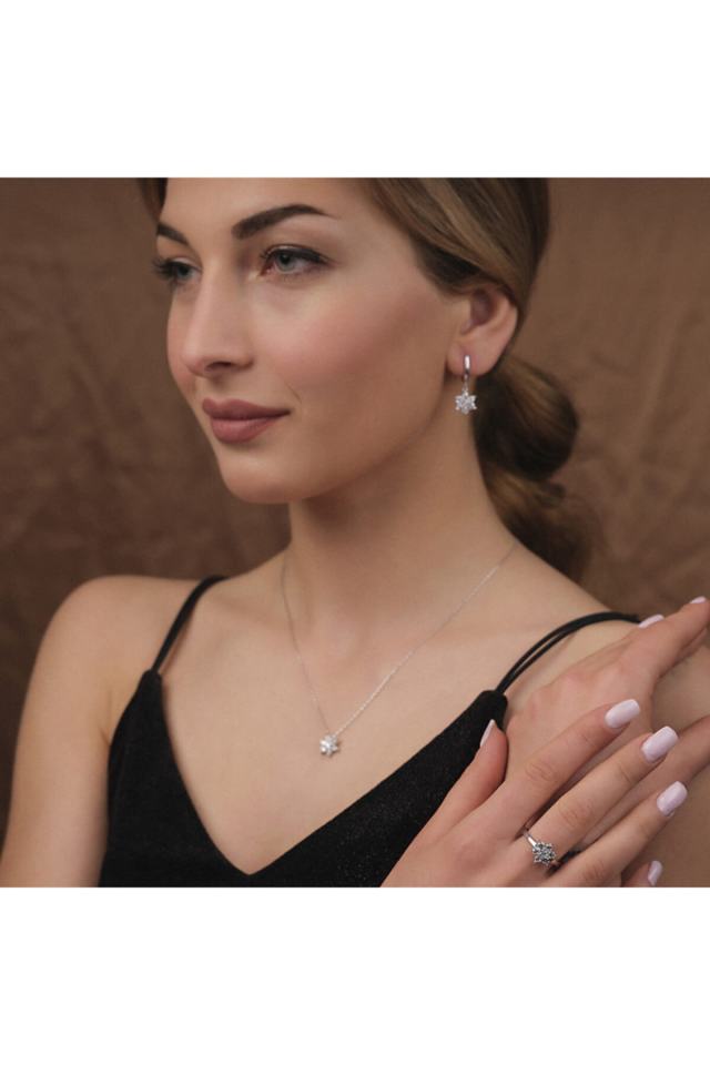 Flower Women Silver Set