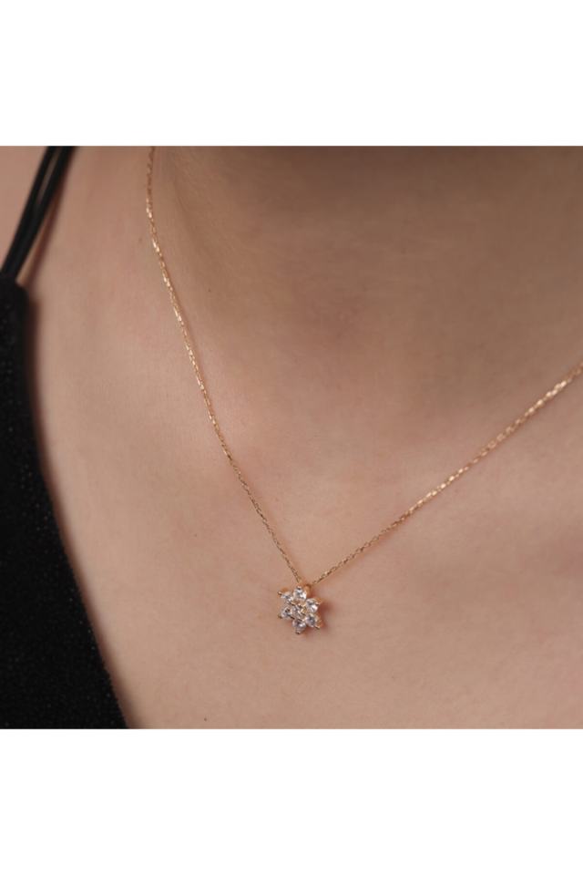 Çiçek Rose Kadın Gümüş Set