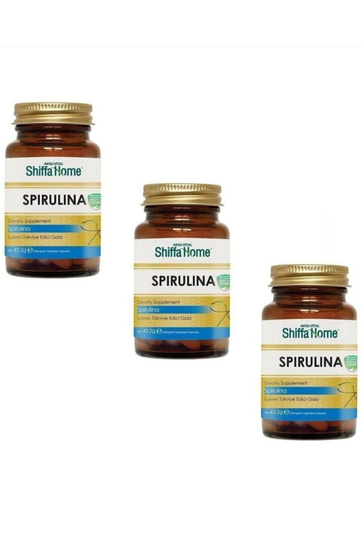 Spirulina 720 mg 60 Capsules X 3 Pieces