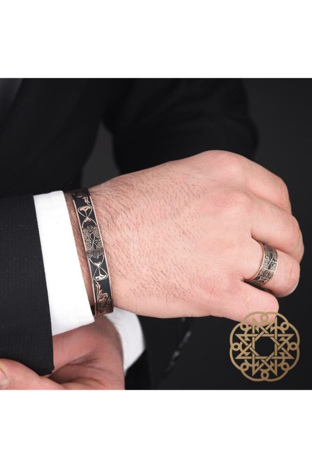 Ever Silver Men's Ring and Bracelet