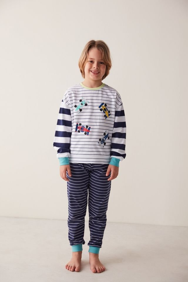 Boys Stripe 2-Pajama Set