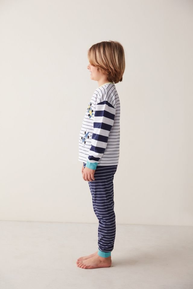 Boys Stripe 2-Pajama Set