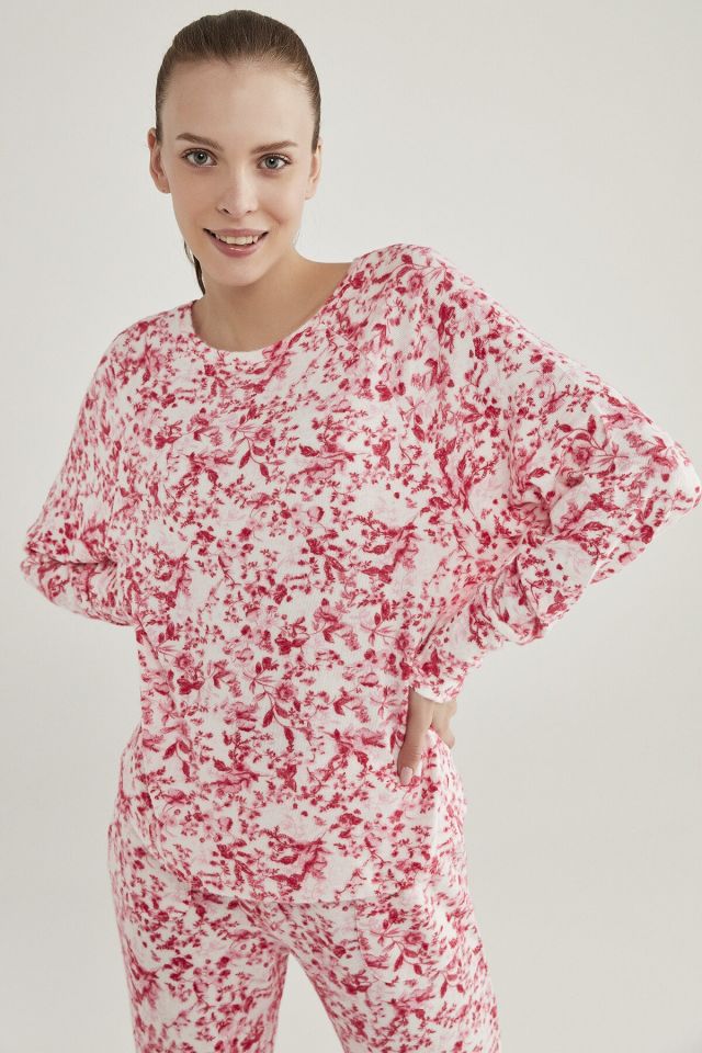 Pembe Melanj Pink Flowers Sweatshirt