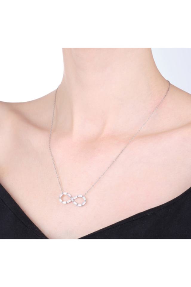 Sonsuzluk Gümüş Kadın Kolye Modeli