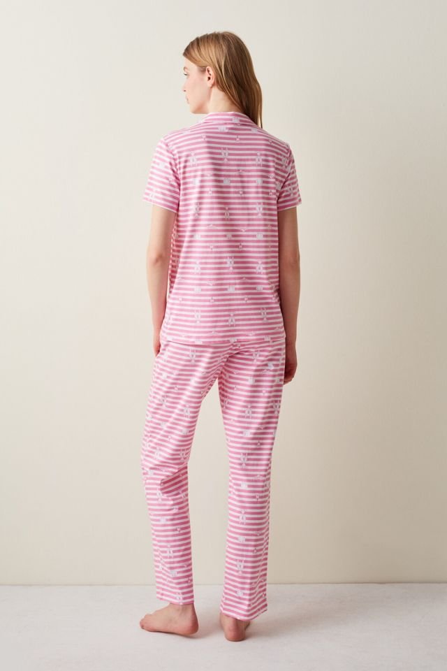 Stripes Shirt Pants Pajama Set