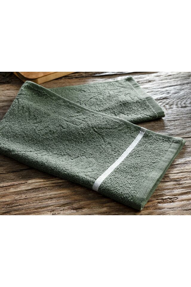 Strip Pamuk Kurulama Bezı 30x50 Cm Yeşil