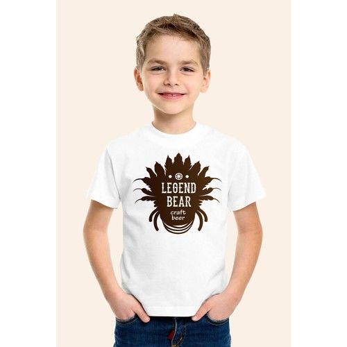 Legend Bear Baskılı Beyaz Çocuk T-Shirt