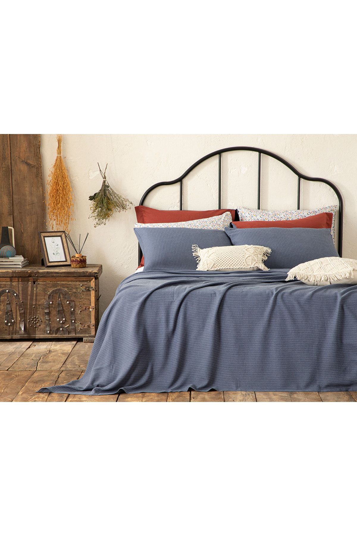 Genesis Soft Touch Single Pique Set 150x220 Cm Navy Blue