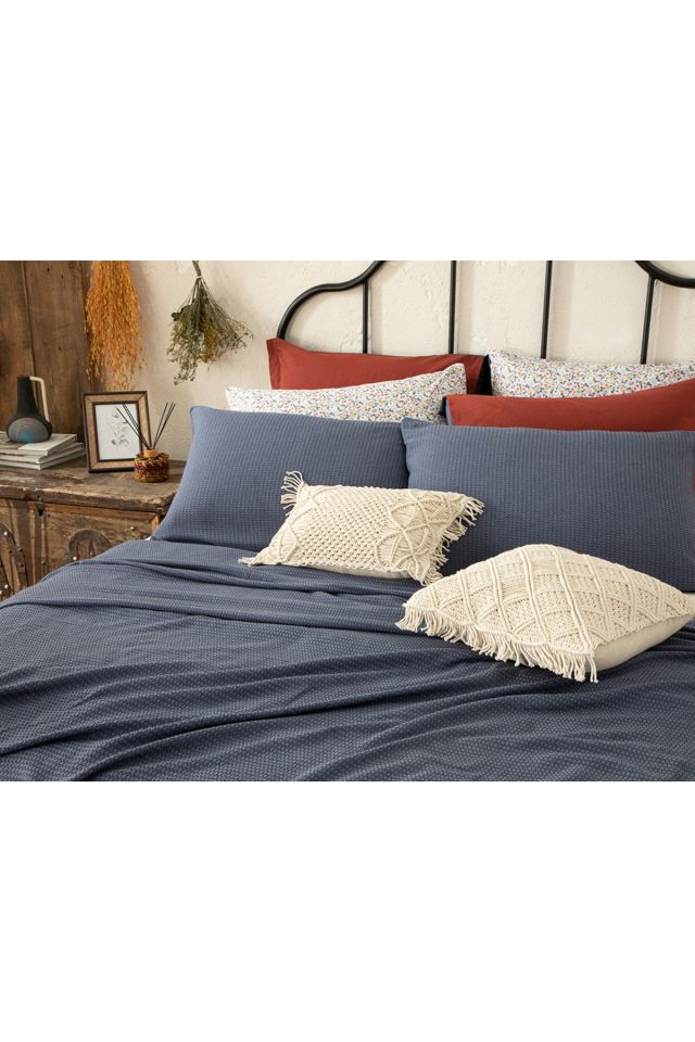 Genesis Soft Touch Single Pique Set 150x220 Cm Navy Blue