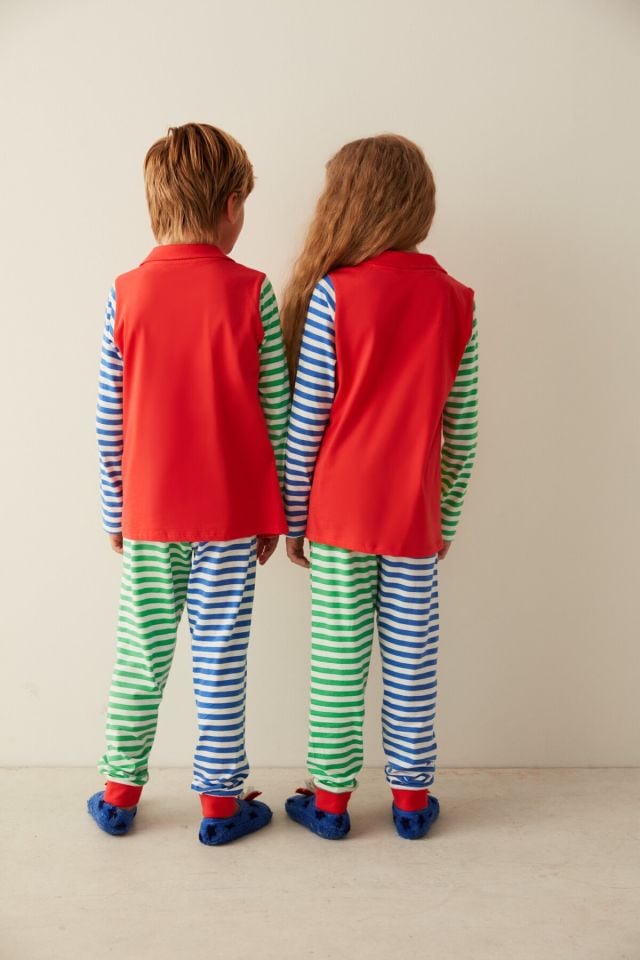 Çok Renkli Erkek Çocuk Pijama Takımı