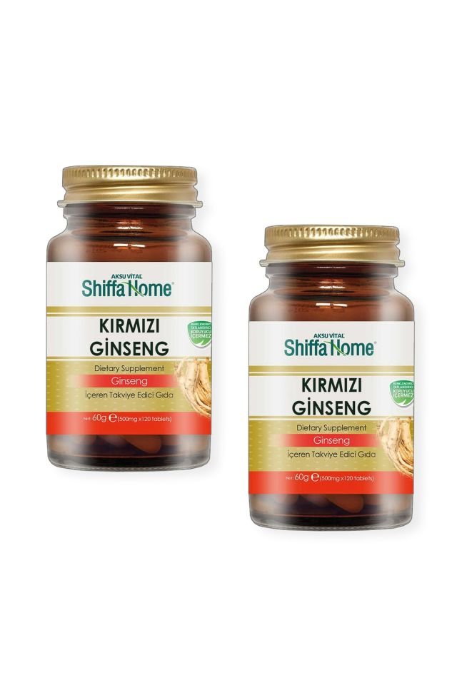 (AKSUVITAL) Red Ginseng 500 Mg 120 Tablets X 2 Pieces