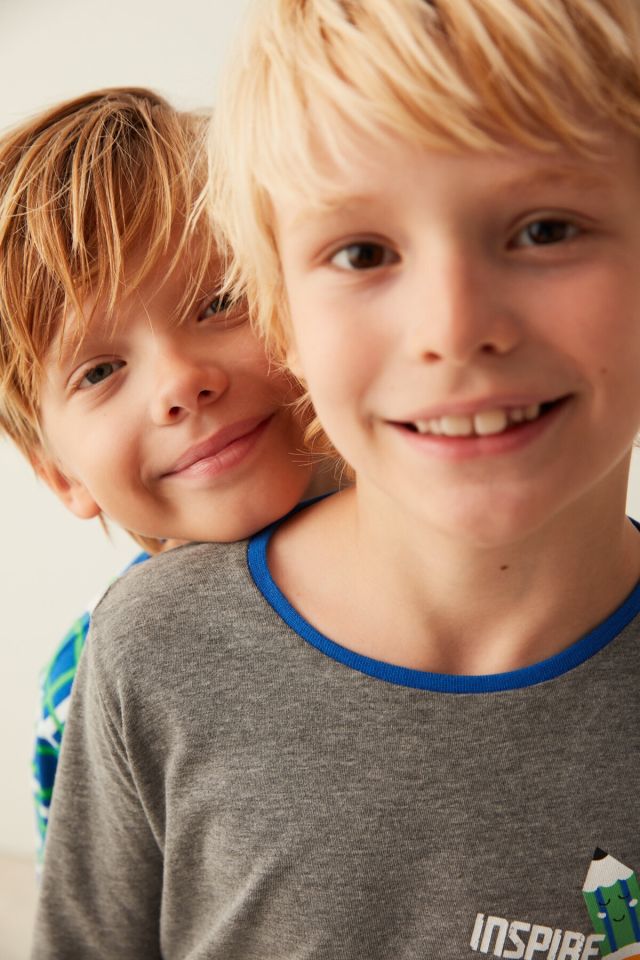Çok Renkli Boys Pencil 2li Pijama Takımı