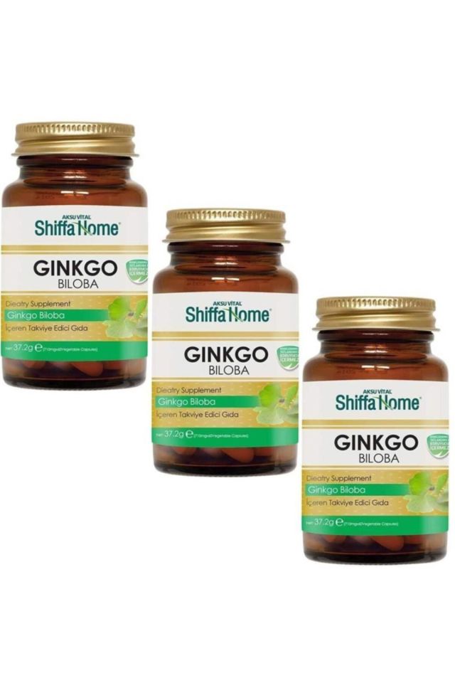 3 Adet Aksu Vital Ginkgo Biloba Ginko Biloba 60 Kapsül X 3 X 620 Mg