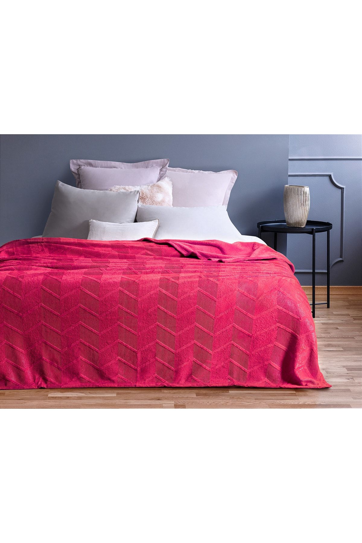 Philippe Welsoft Emboss Double Blanket - Fuchsia