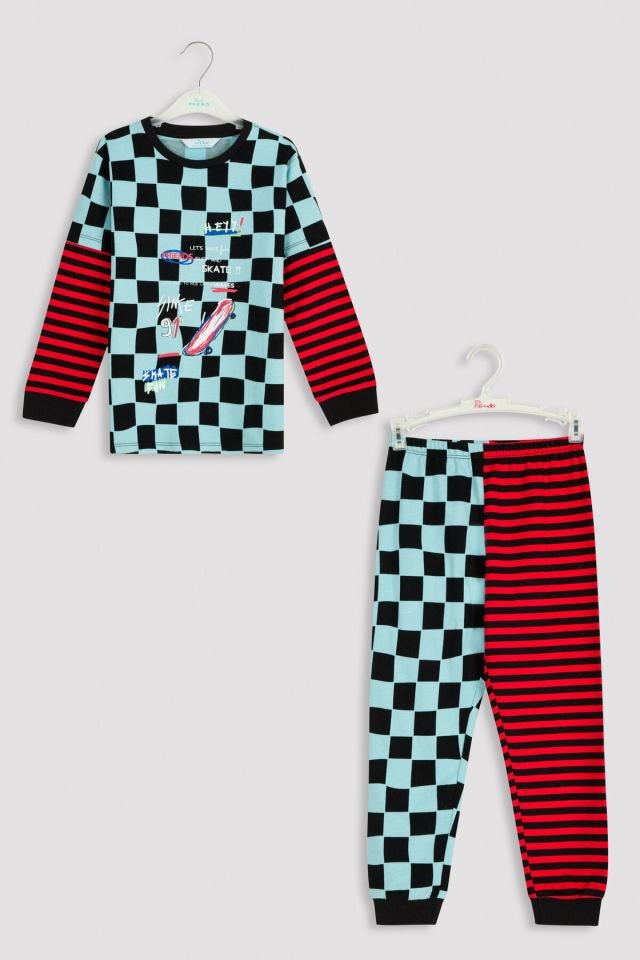 Black Boy B. Check Pajamas Set