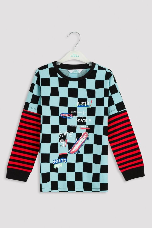 Black Boy B. Check Pajamas Set