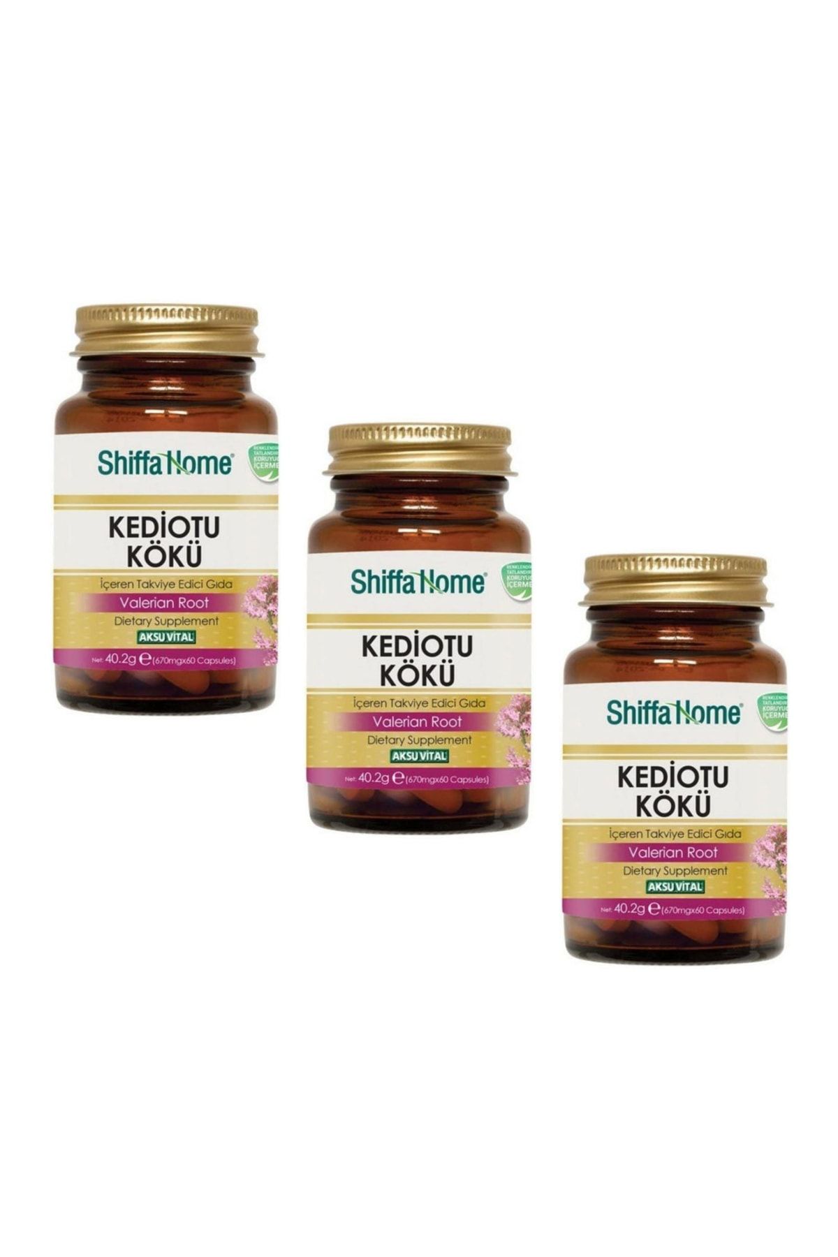 Valerian Root 670 mg 60 Capsules 3 Pieces