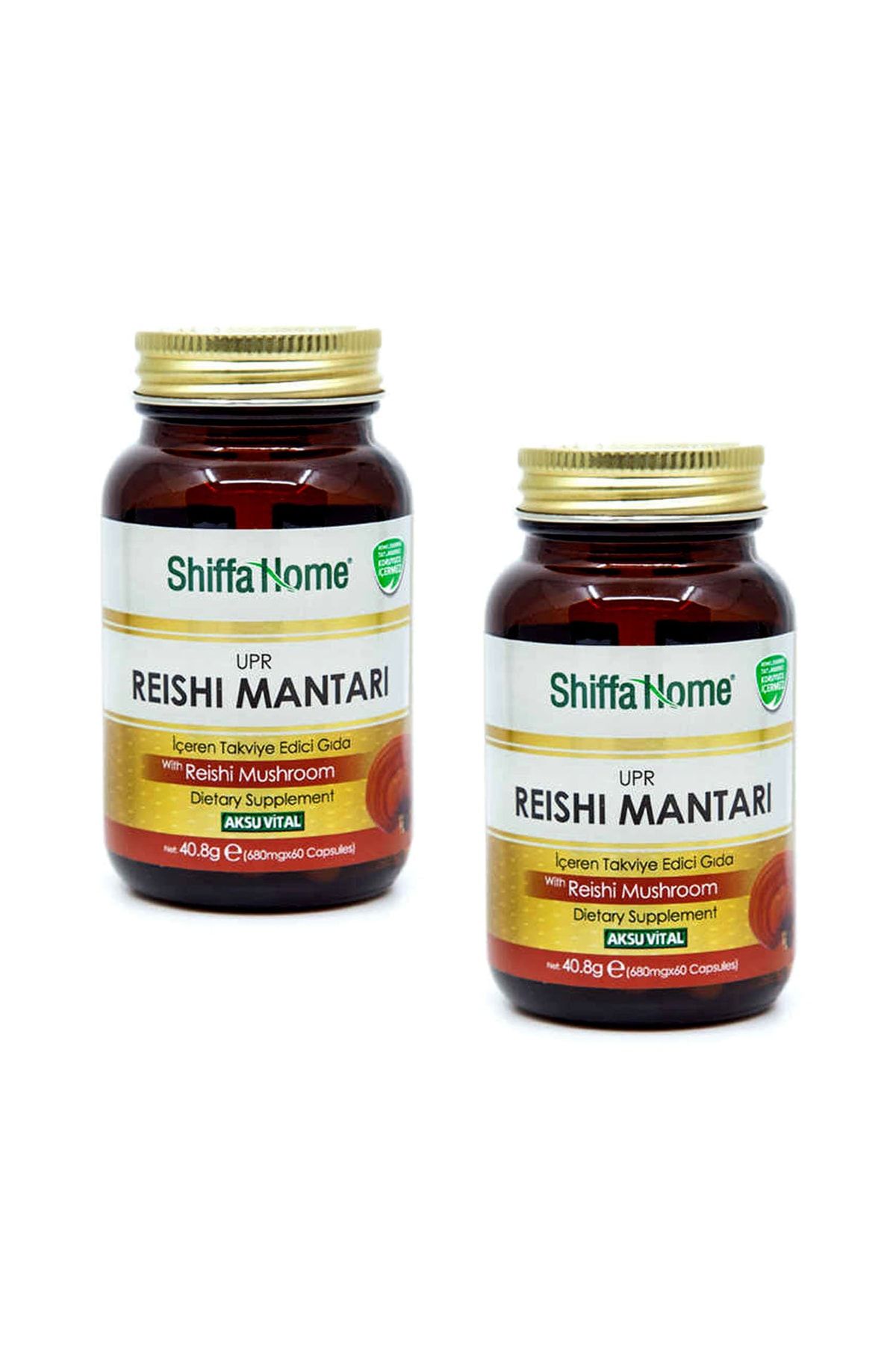 680mg 60 Capsules 2 Pieces Aksuvital Upr Reishi