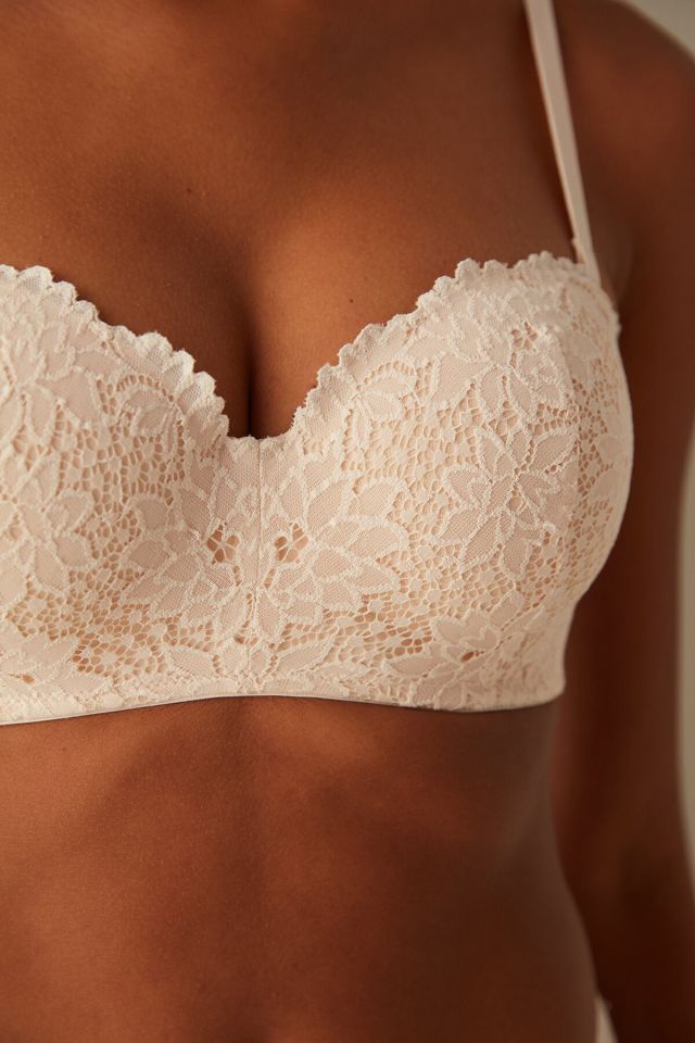 Soft Pink Lotus Lace Underwire Bra