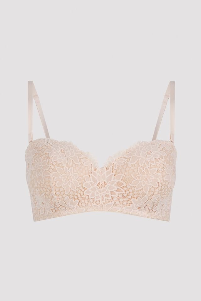 Soft Pink Lotus Lace Underwire Bra