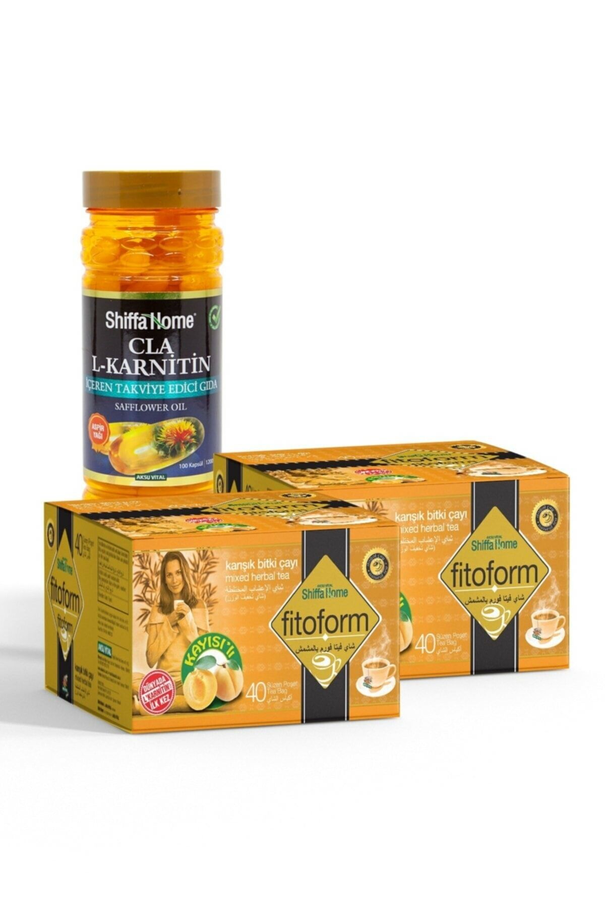 Yaza Hazırlık Seti (Aspir Yağı( Cla L-karnitin 100 Softjel) + 2 Adet Fitoform Çay