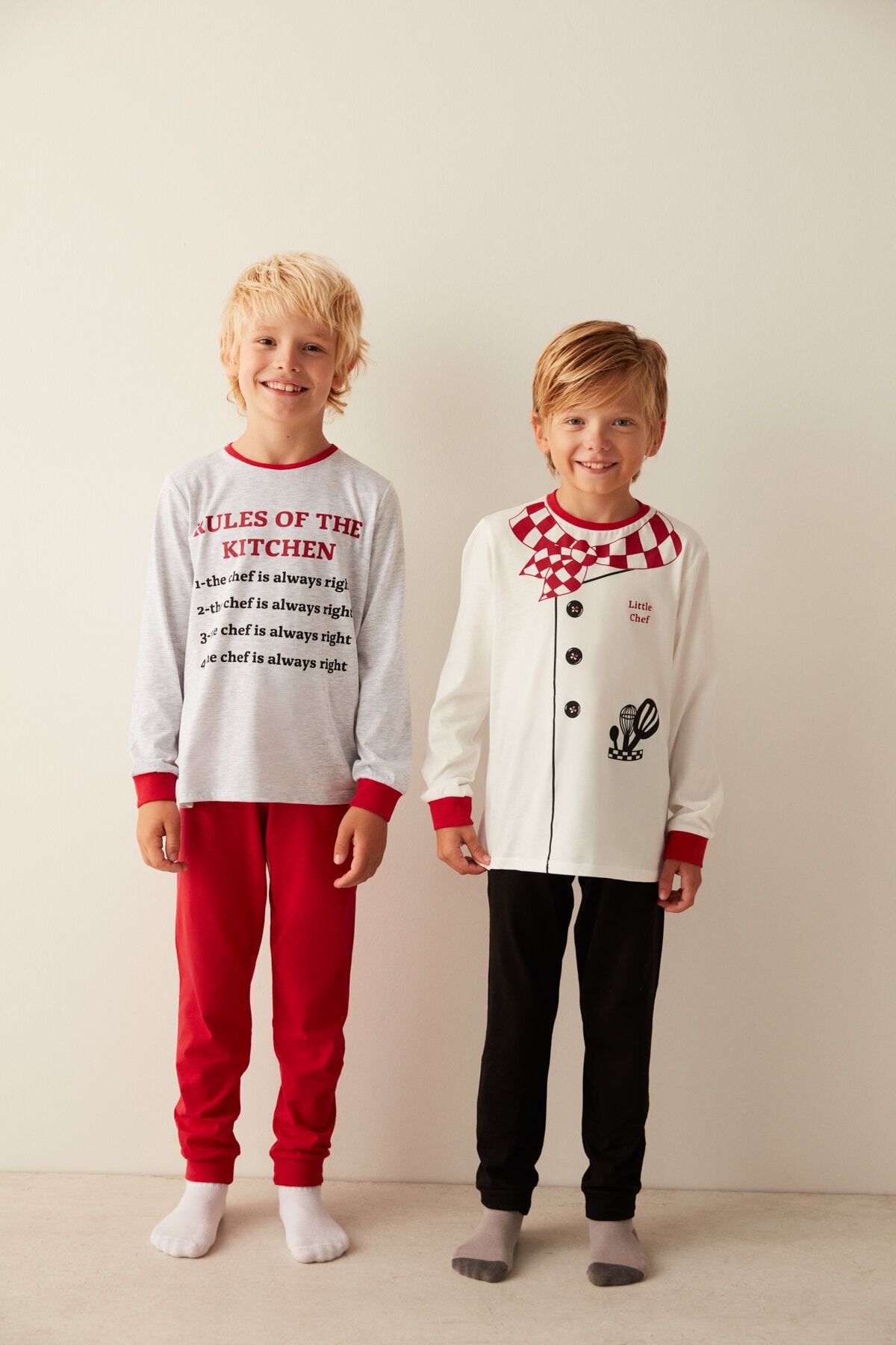 Multicolored Boy B. Little Chef Pajamas Set
