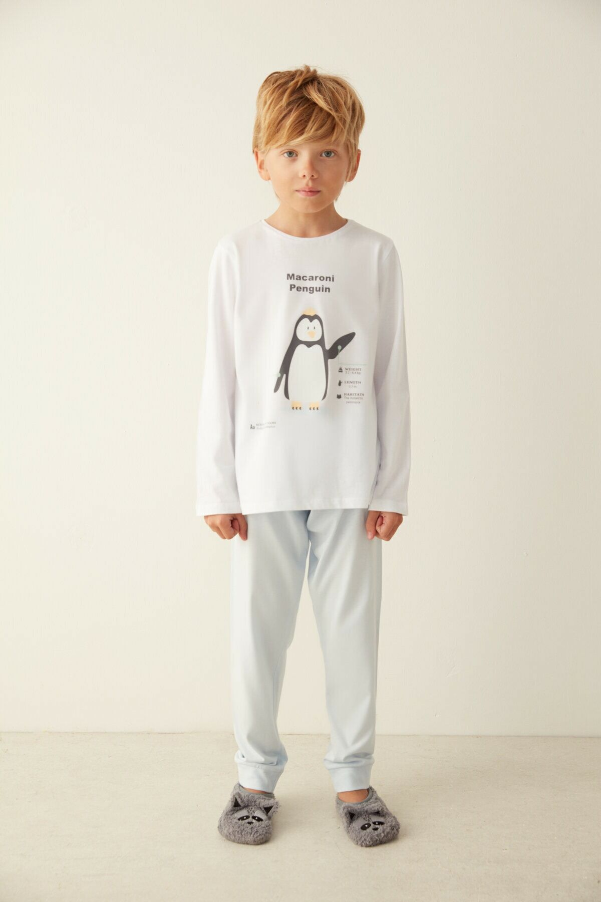 Multi Colored U.macaroni Penguin Pajamas Set