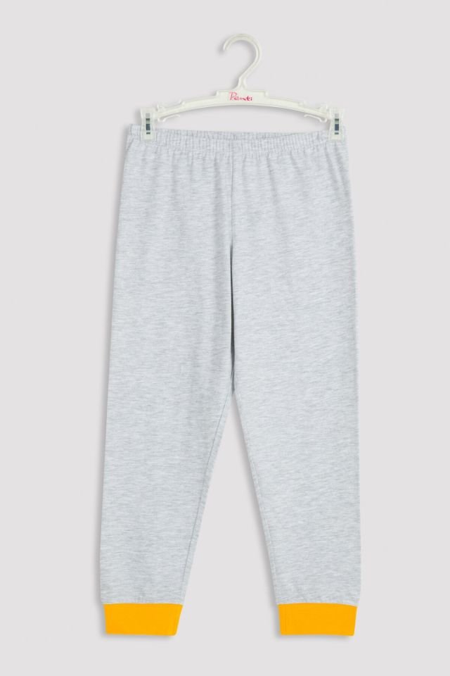 Light Gray Melange Boys B. Racoon Pajamas Set