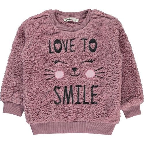 Girls Kız Çocuk Sweatshirt 2-5 Yaş Mürdüm