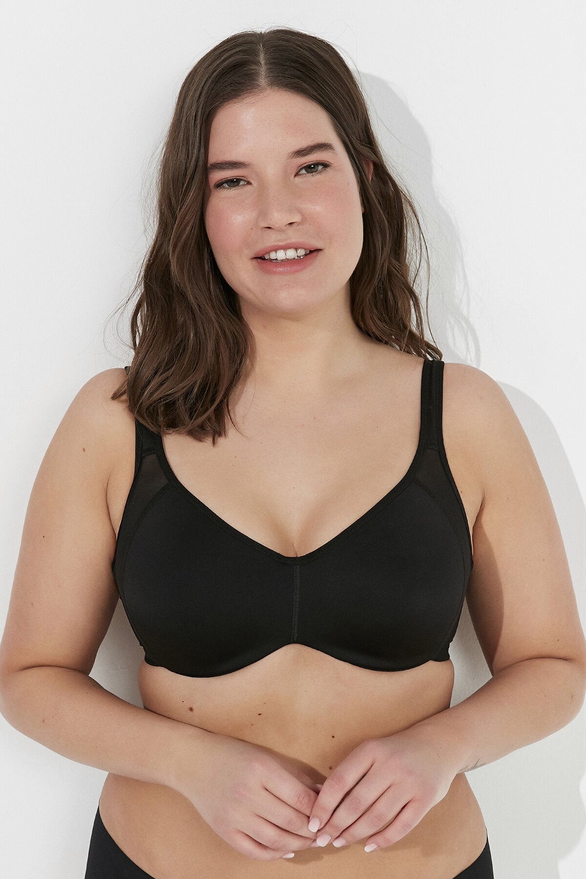 Women's Black Bra Plus Form Minimizer