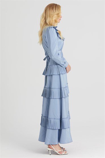 Pleat Frilly Dress