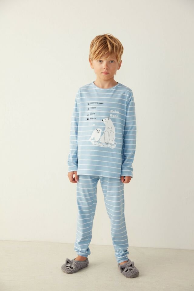 Light Blue B.polar Bear Pajamas Set