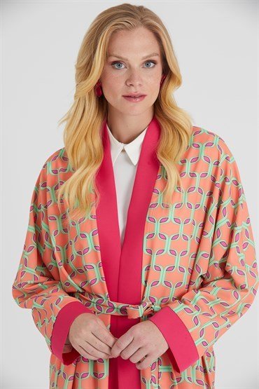 Kimono Takım Mercan Desenli