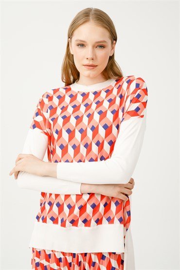Knitwear Tunic Skirt Set TILE ECRU
