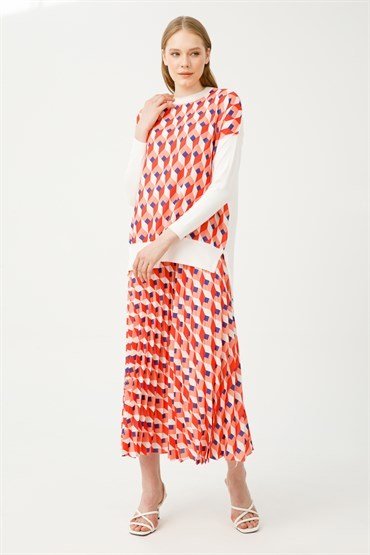 Knitwear Tunic Skirt Set TILE ECRU