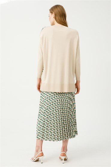 Knitwear Tunic Skirt Set GREEN