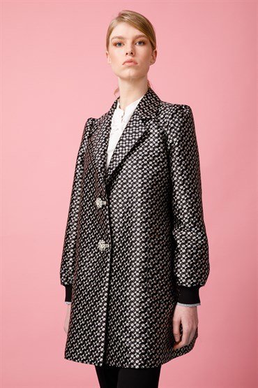 Sleeve Detailed Jacket BLACK