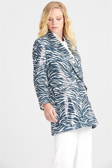 Sequin Jacket BLACK-WHITE