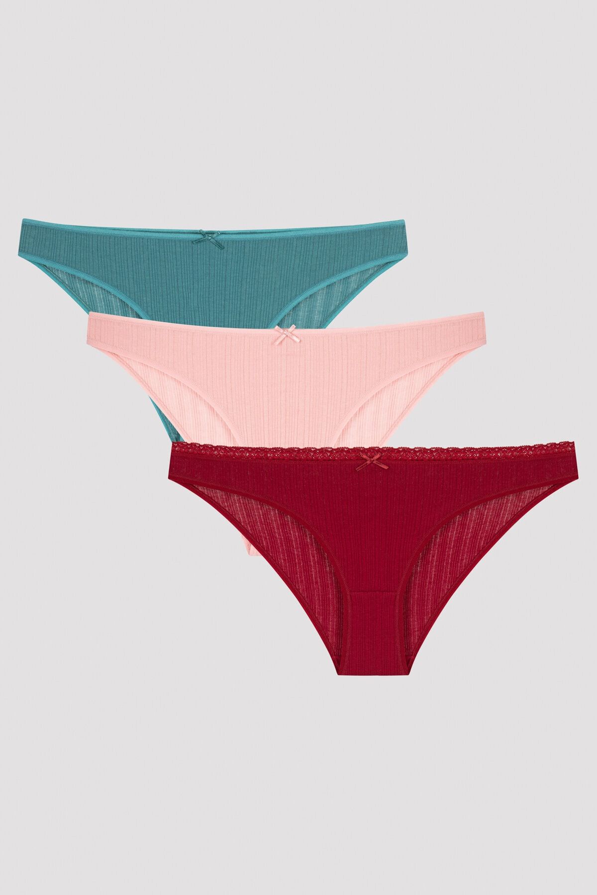 Light Colored Soft Warm Pointel 3 Piece Slip Panties