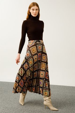 Ghisa Pilisole Skirt BROWN