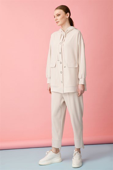 Hooded Tunic Pants Set TAŞ