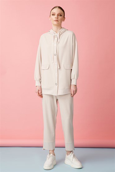 Hooded Tunic Pants Set TAŞ