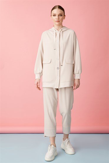 Hooded Tunic Pants Set TAŞ