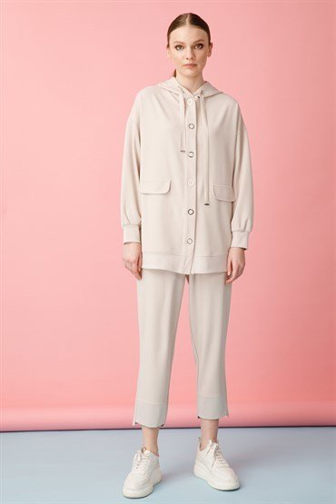 Hooded Tunic Pants Set TAŞ