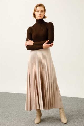 Ghisa Pleated Skirt STONE