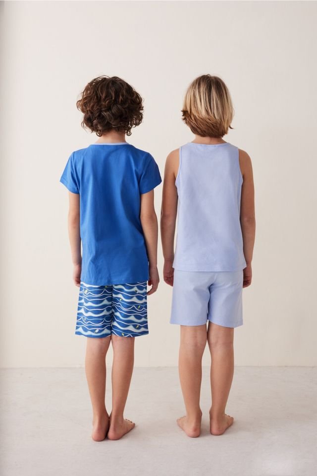 Çok Renkli Erkek Çocuk Make Waves 4lü Pijama Takımı