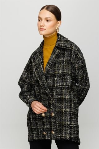 Ghisa Rib Detailed Jacket BLACK GREEN