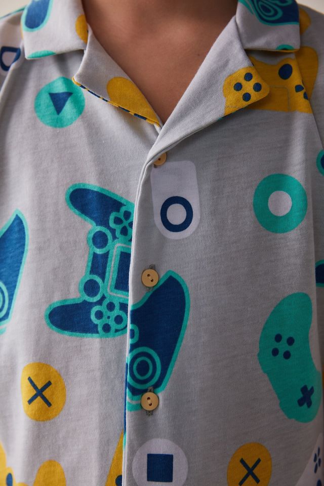 Gri Joystick 2 Pack Gömlek Pijama Takımı